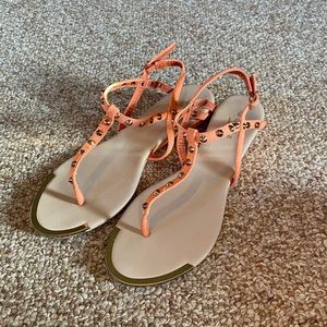 New Condition Peach Studded Strappy Sandals